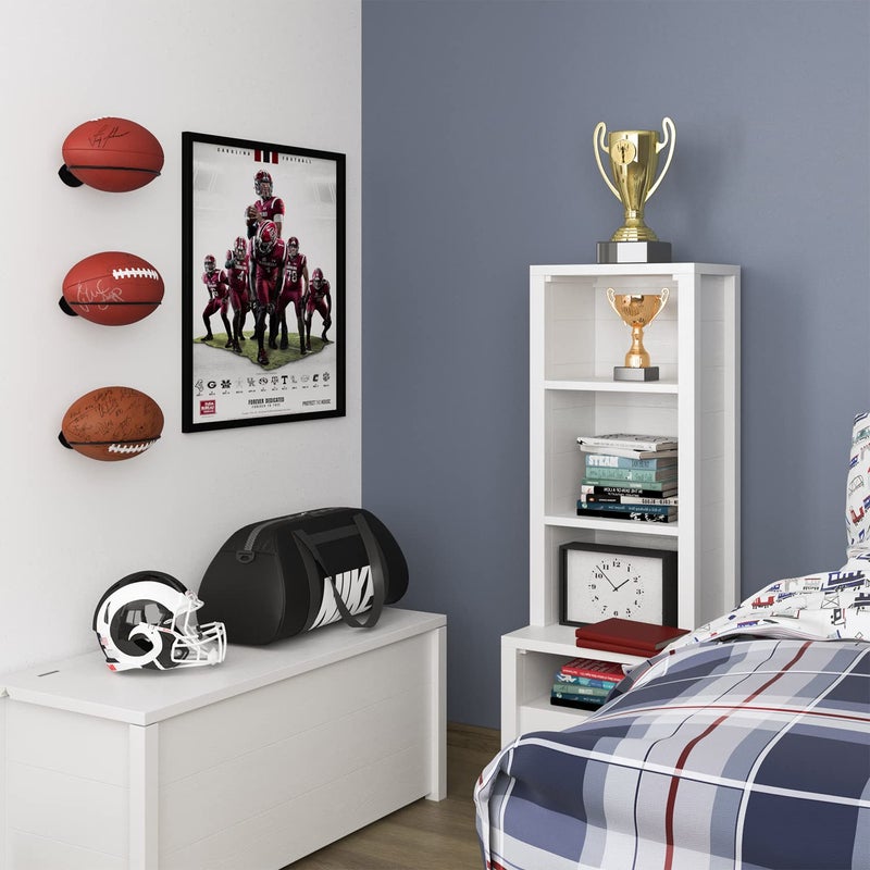 والنيتشر حامل الكرة من Wallniture Sporta للتركيب على الحائط وحامل الكرة ورف التخزين وديكور الغرفة الرياضية باللون الأسود الفولاذي - Image 2